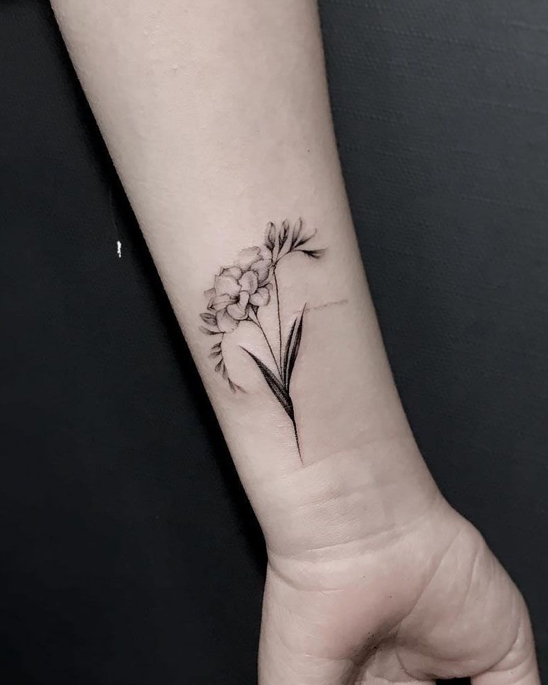 30 Pretty Freesia Tattoos You Must Love