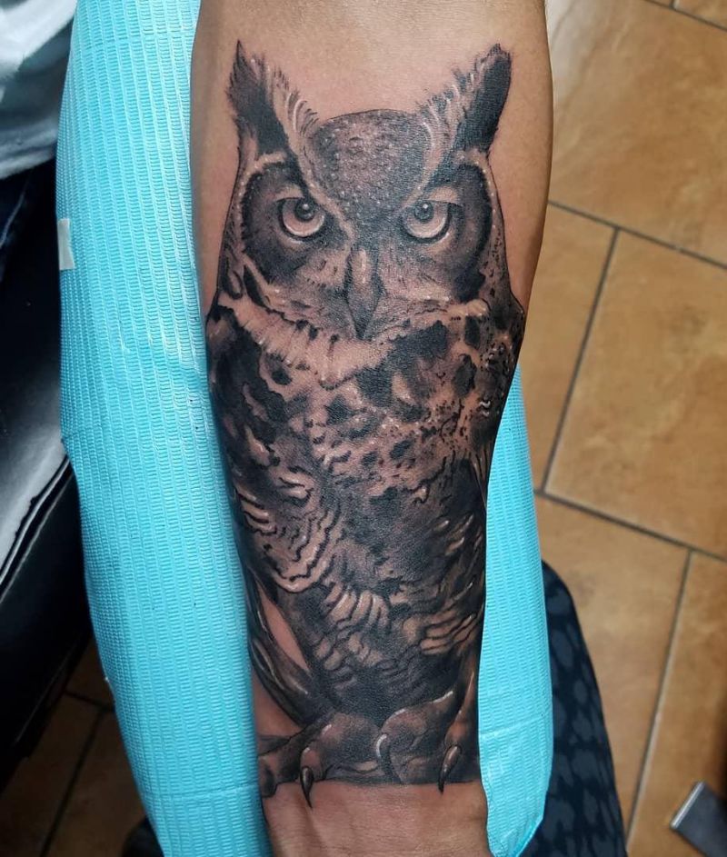 30 Gorgeous Great Horned Owl Tattoos You Must Try