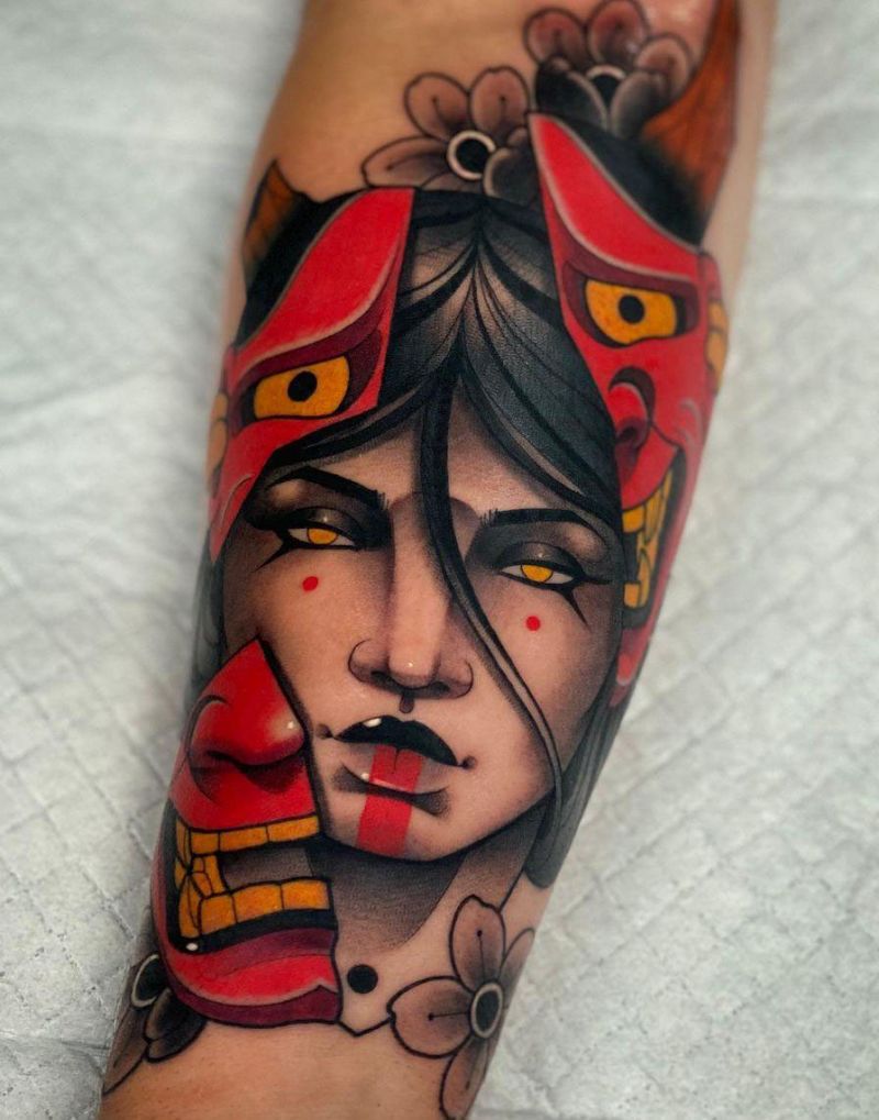 30 Unique Hannya Tattoos You Must Try