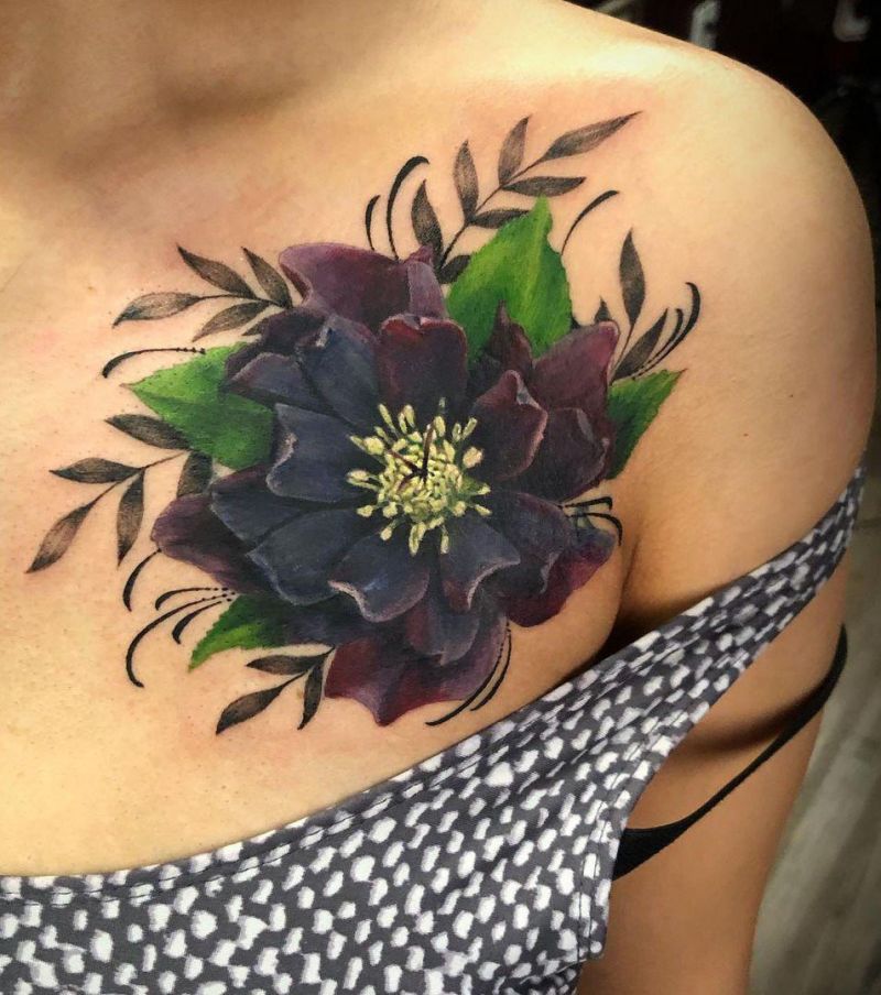 30 Pretty Hellebore Tattoos You Will Love