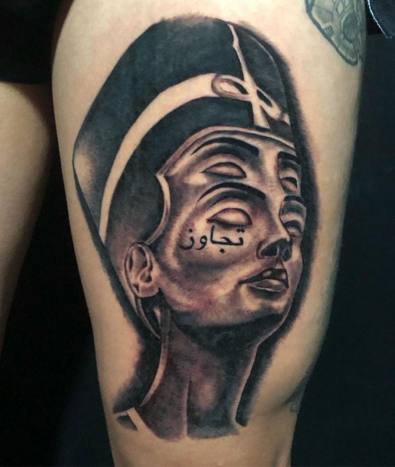 30 Pretty Nefertiti Tattoos You Will Love