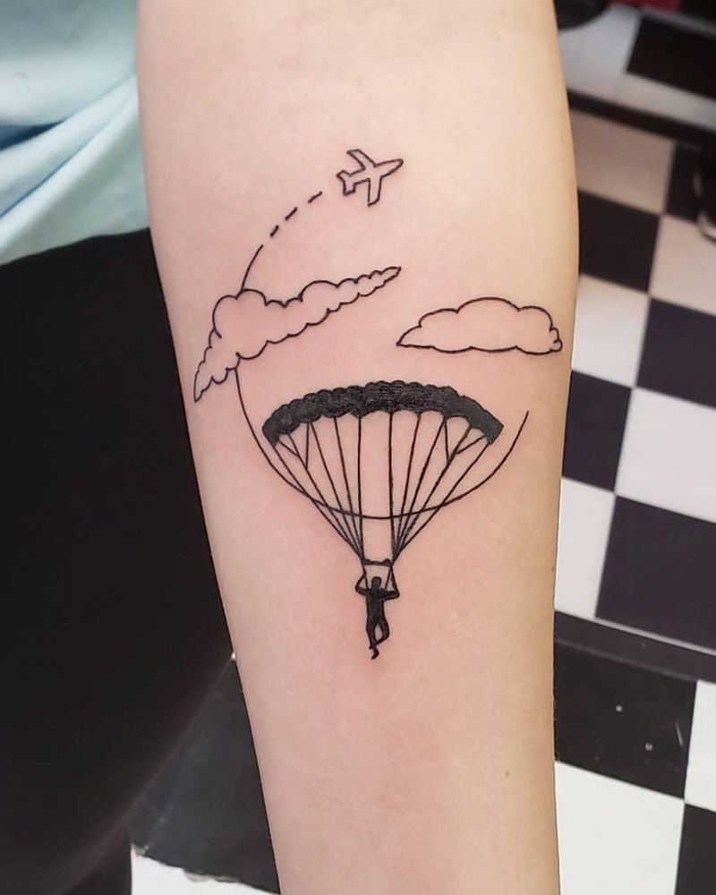 30 Unique Parachute Tattoos to Inspire You