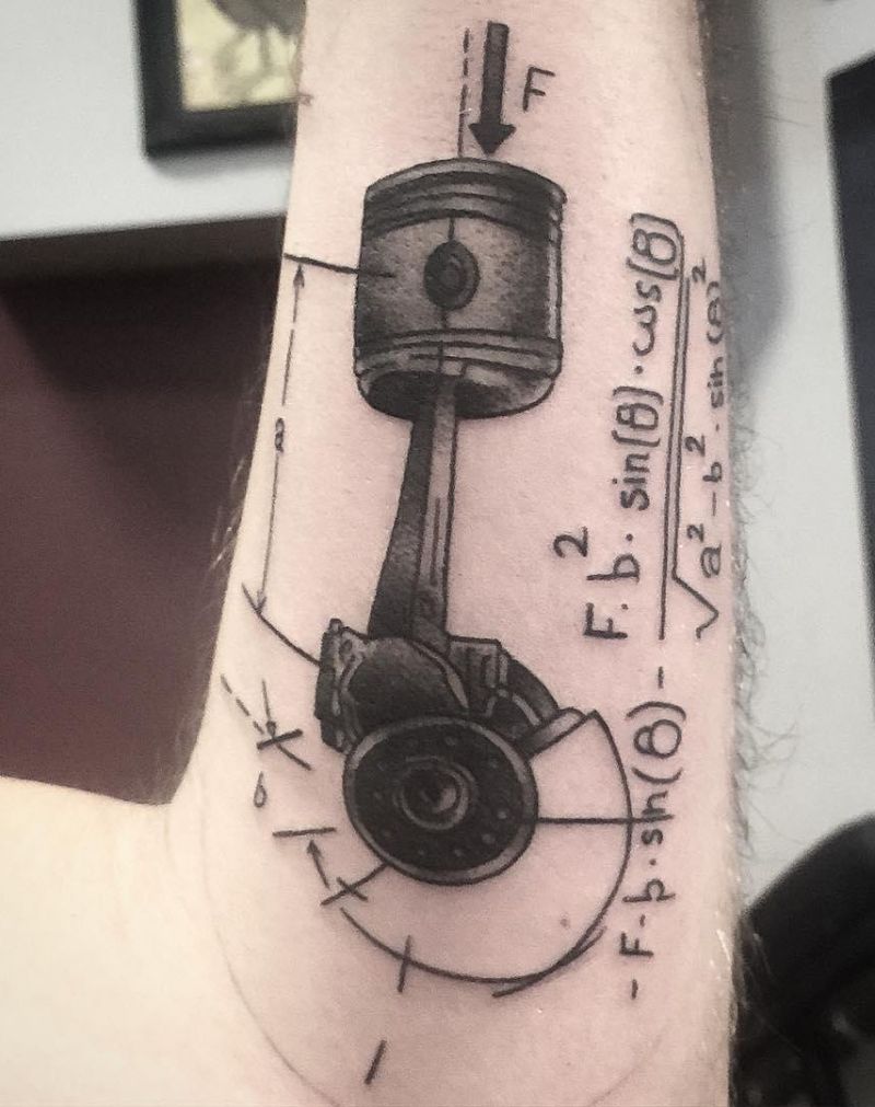 30 Pretty Piston Tattoos You Must Try