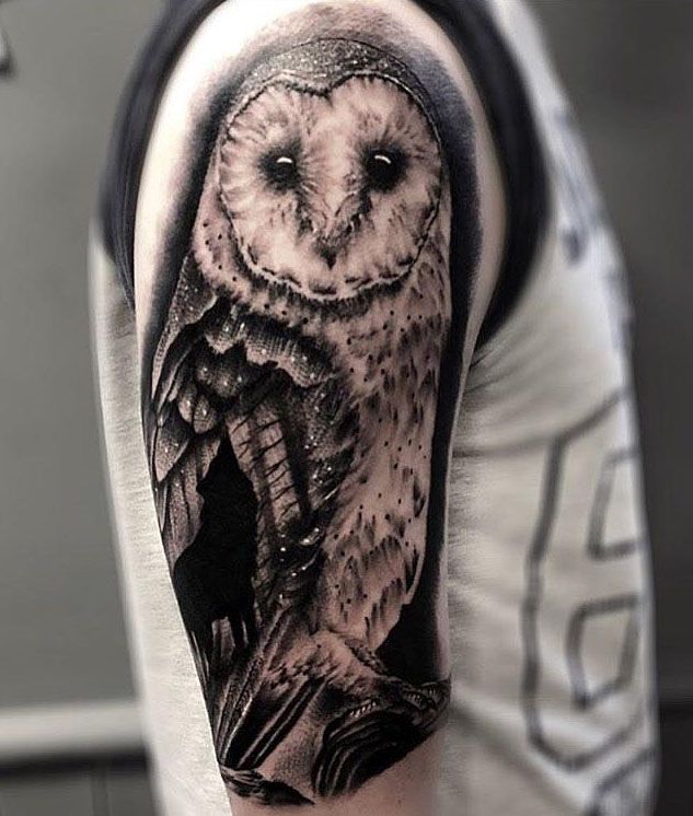 30 Pretty Snowy Owl Tattoos You Can Copy