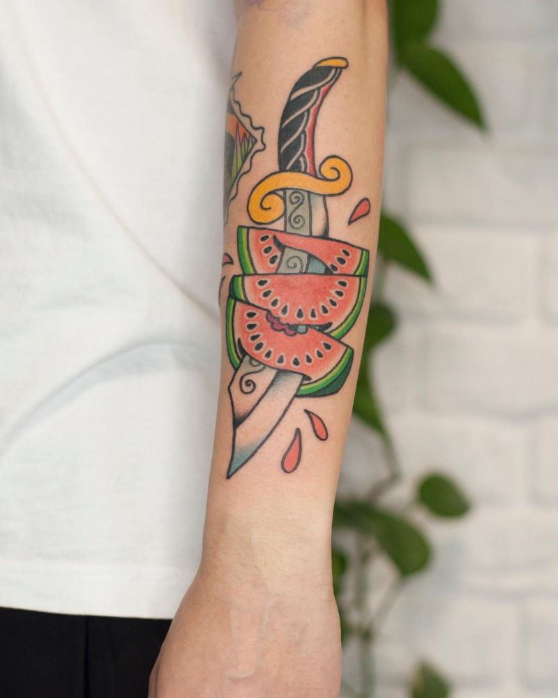 30 Pretty Watermelon Tattoos You Must Love