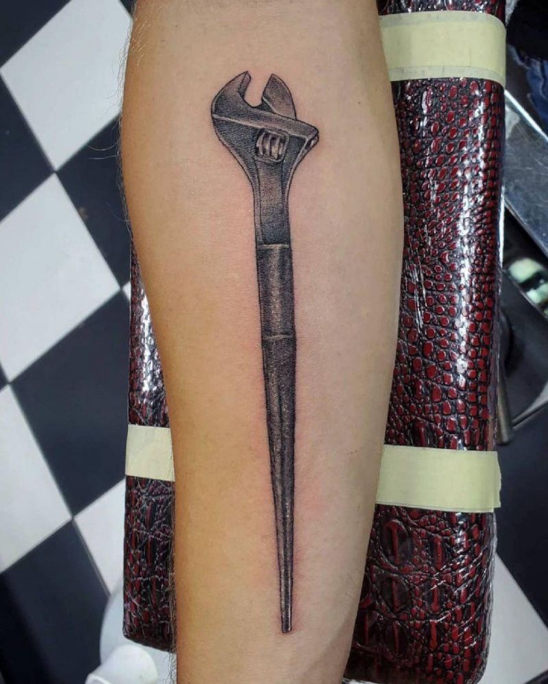 30 Pretty Wrench Tattoos You Must Love