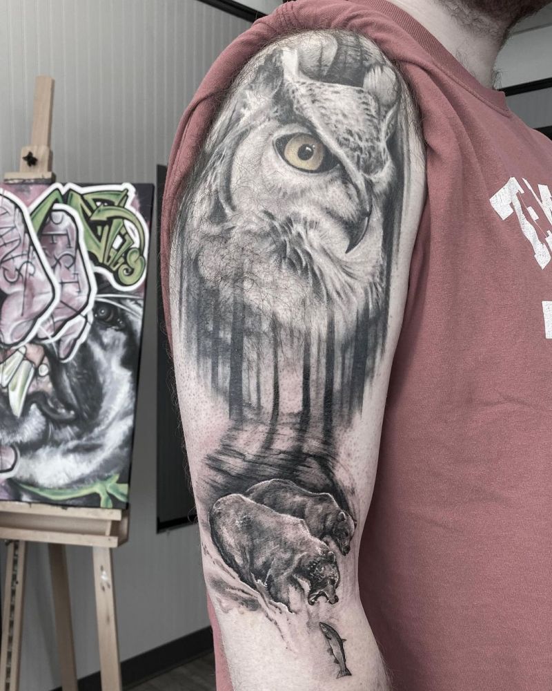 30 Gorgeous Great Horned Owl Tattoos You Must Try