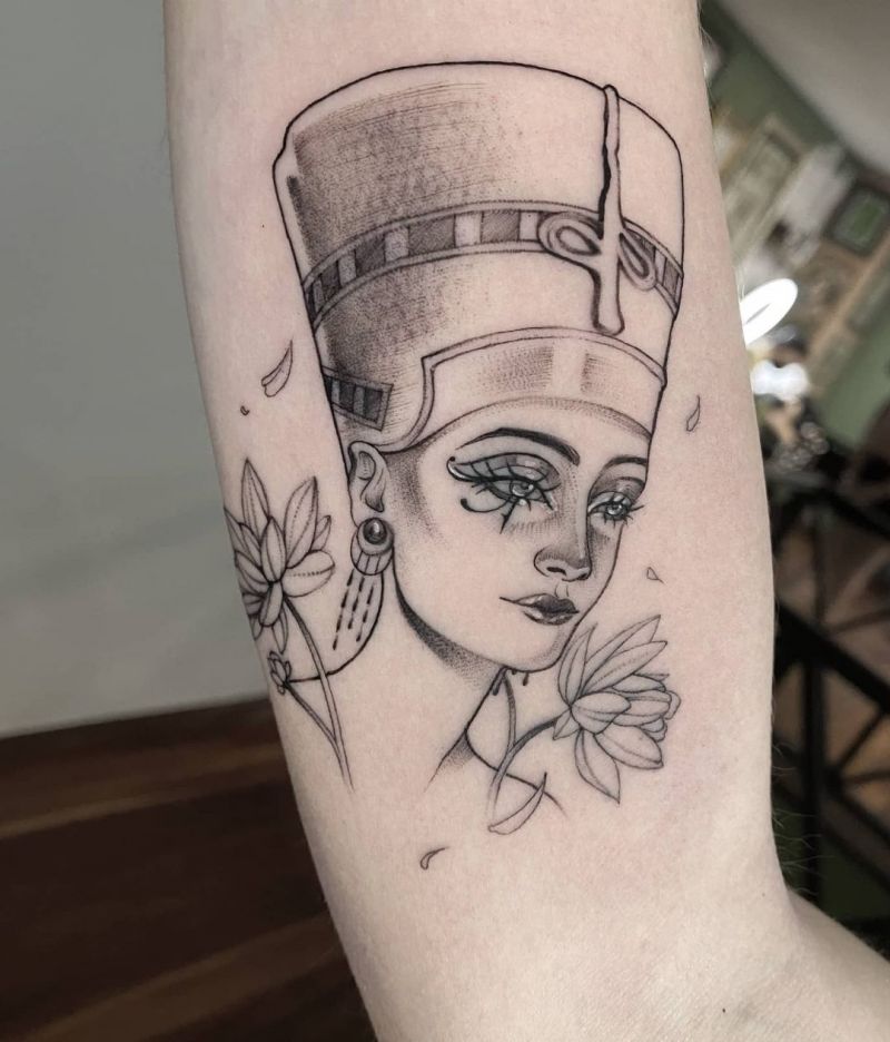 30 Pretty Nefertiti Tattoos You Will Love