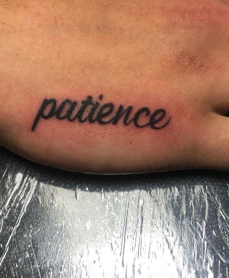 30 Pretty Patience Tattoos for Your Inspiration