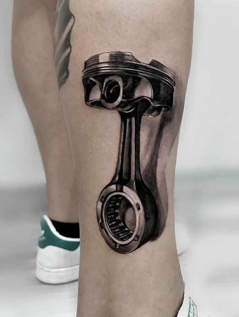 30 Pretty Piston Tattoos You Must Try