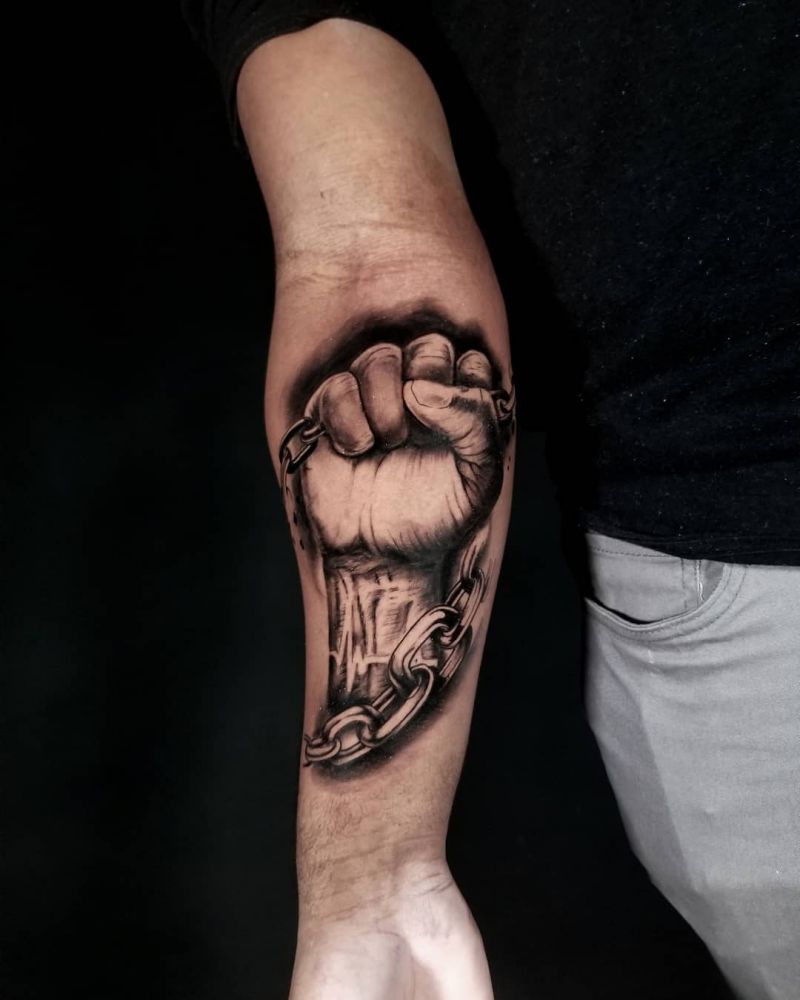 30 Pretty Raised Fist Tattoos to Inspire You