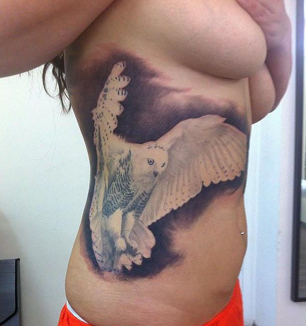 30 Pretty Snowy Owl Tattoos You Can Copy