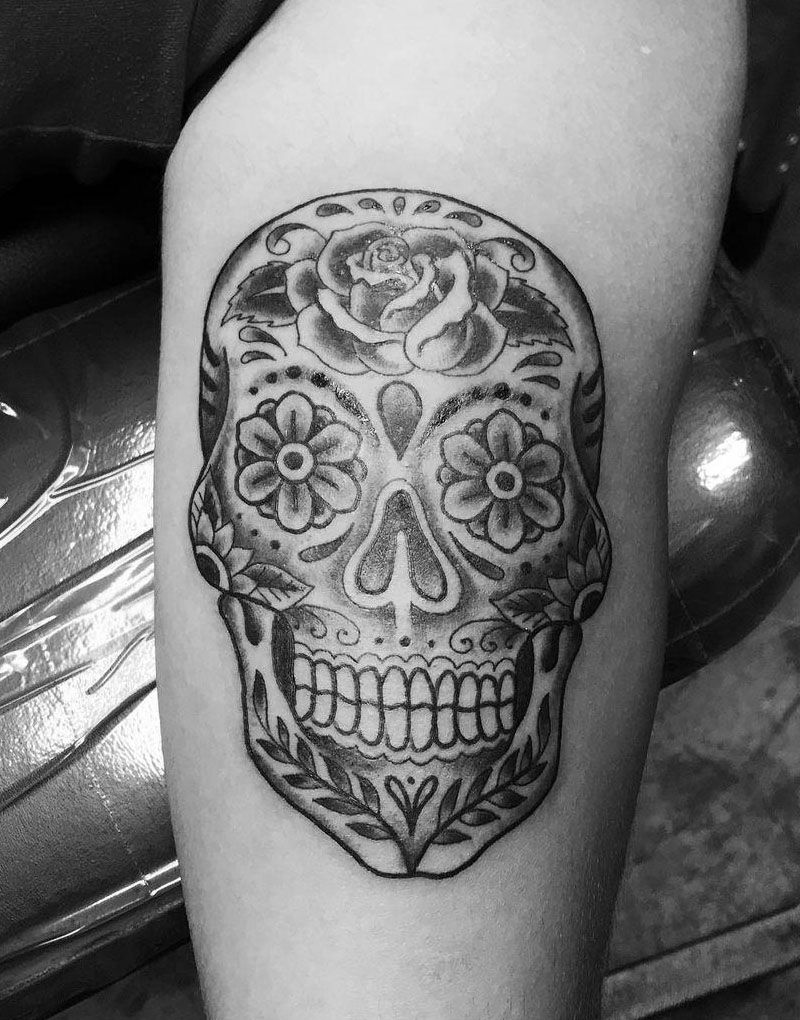 30 Pretty Sugar Skull Tattoos You Will Love