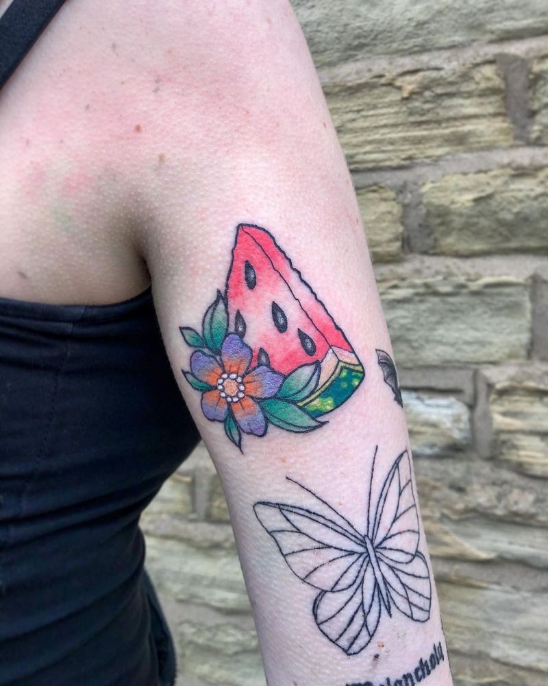 30 Pretty Watermelon Tattoos You Must Love