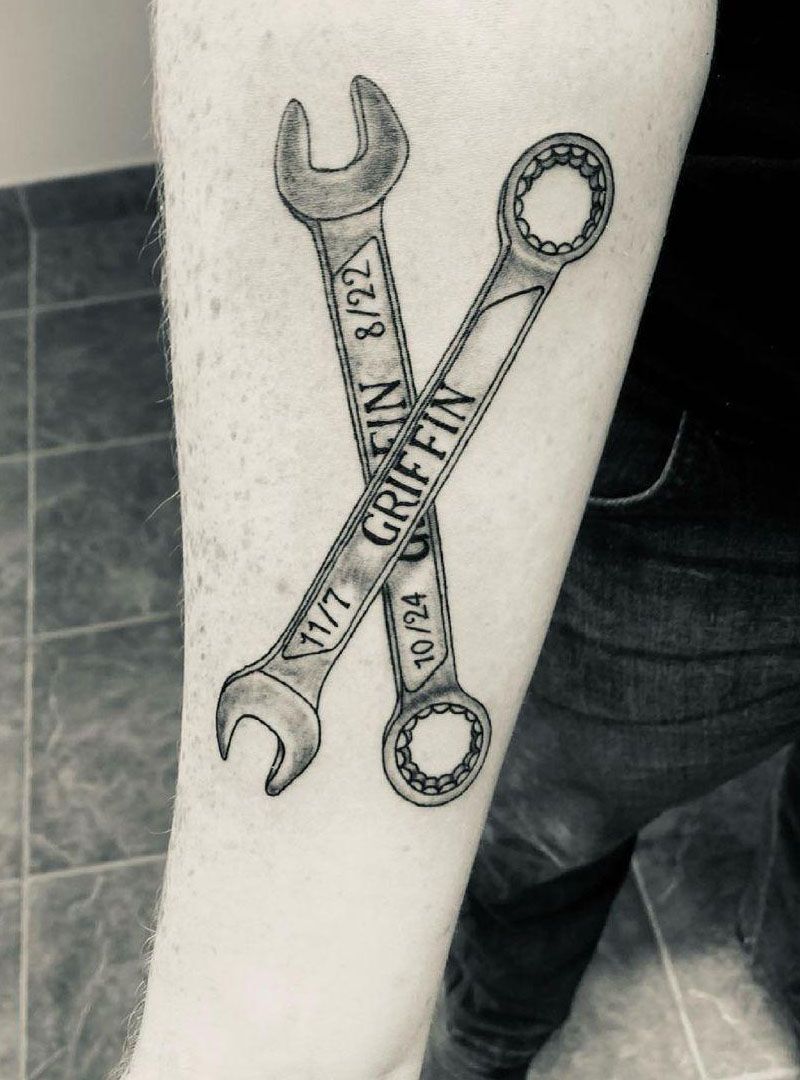 30 Pretty Wrench Tattoos You Must Love