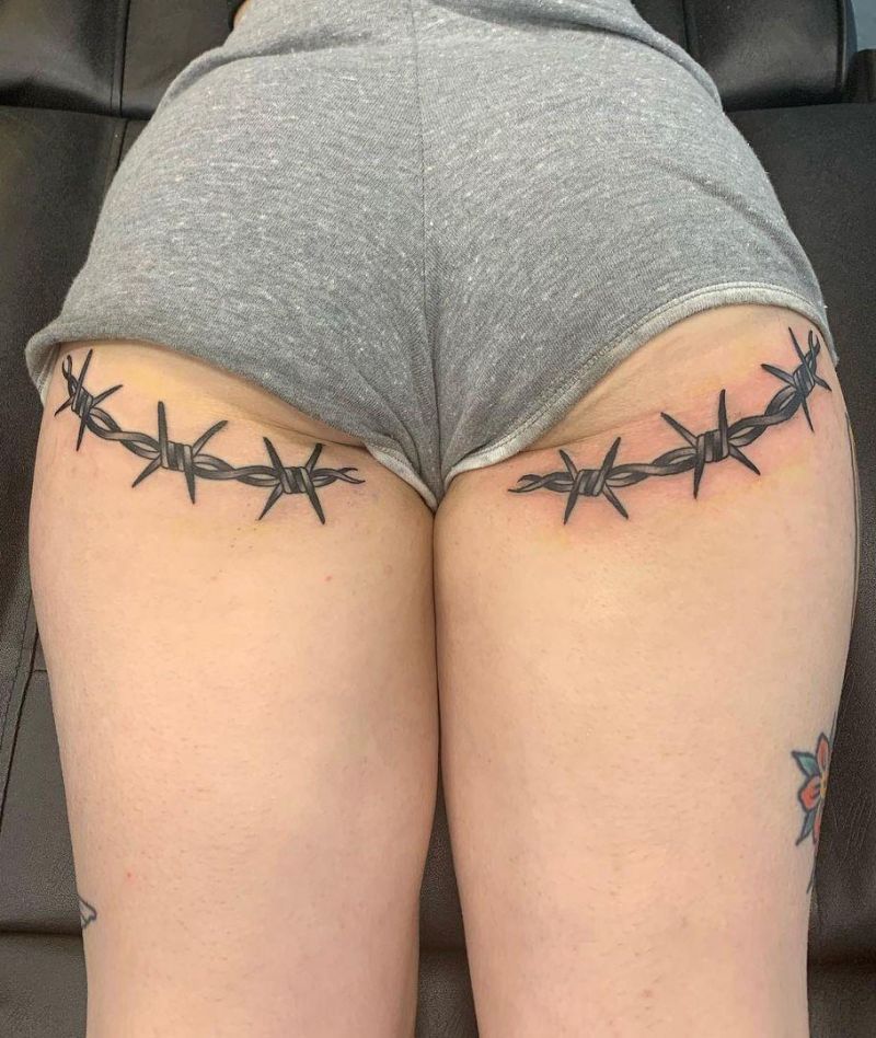 30 Pretty Barbed Wire Tattoos You Must Try