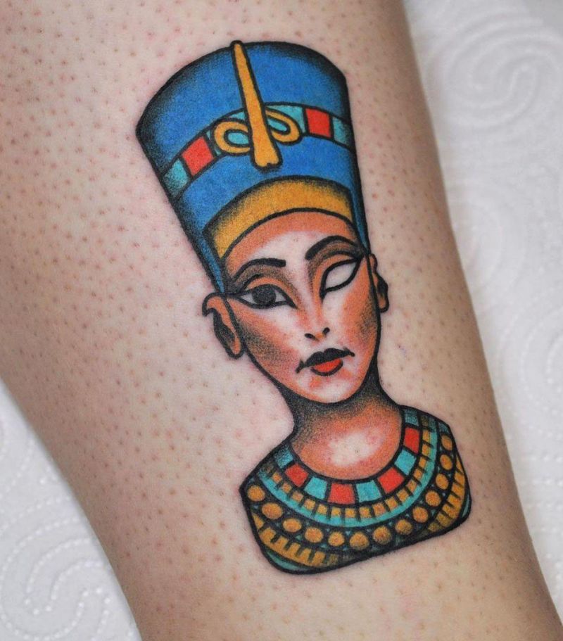 30 Pretty Nefertiti Tattoos You Will Love