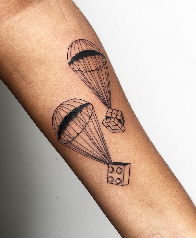 30 Unique Parachute Tattoos to Inspire You