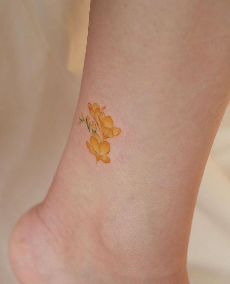 30 Pretty Freesia Tattoos You Must Love