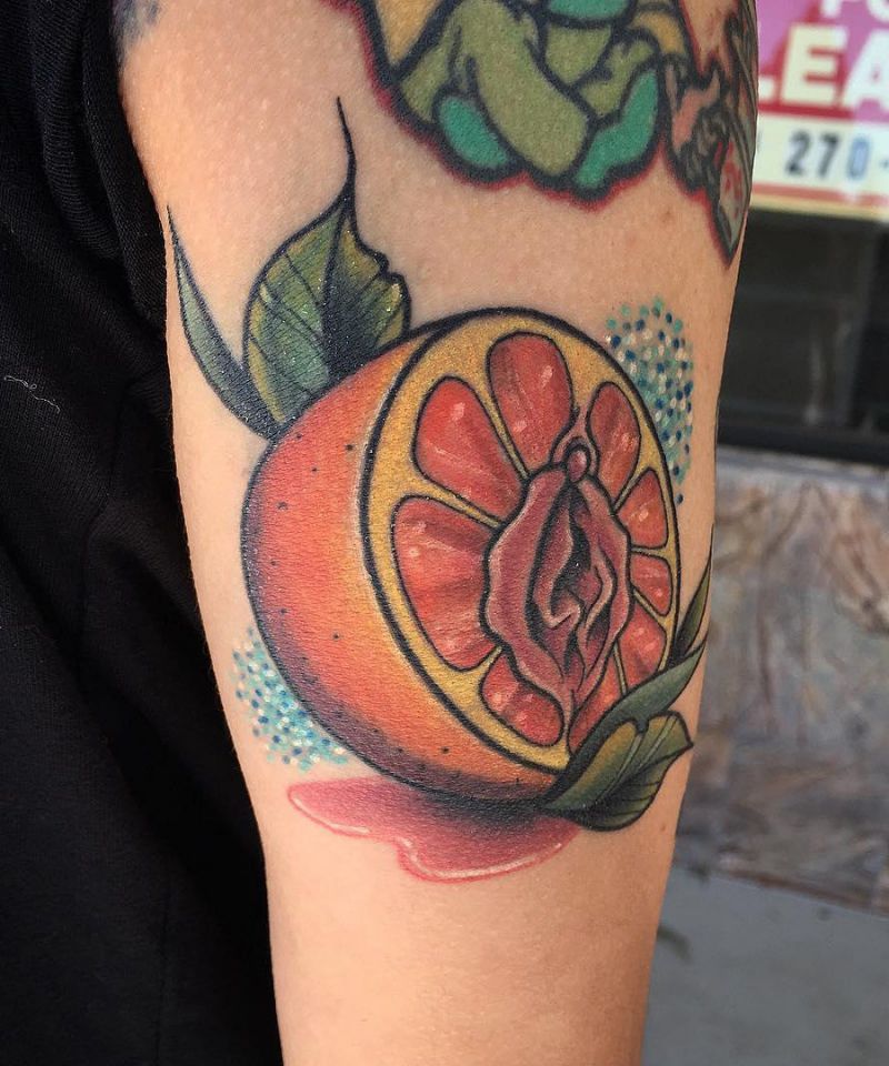 30 Pretty Grapefruit Tattoos for Your Inspiration