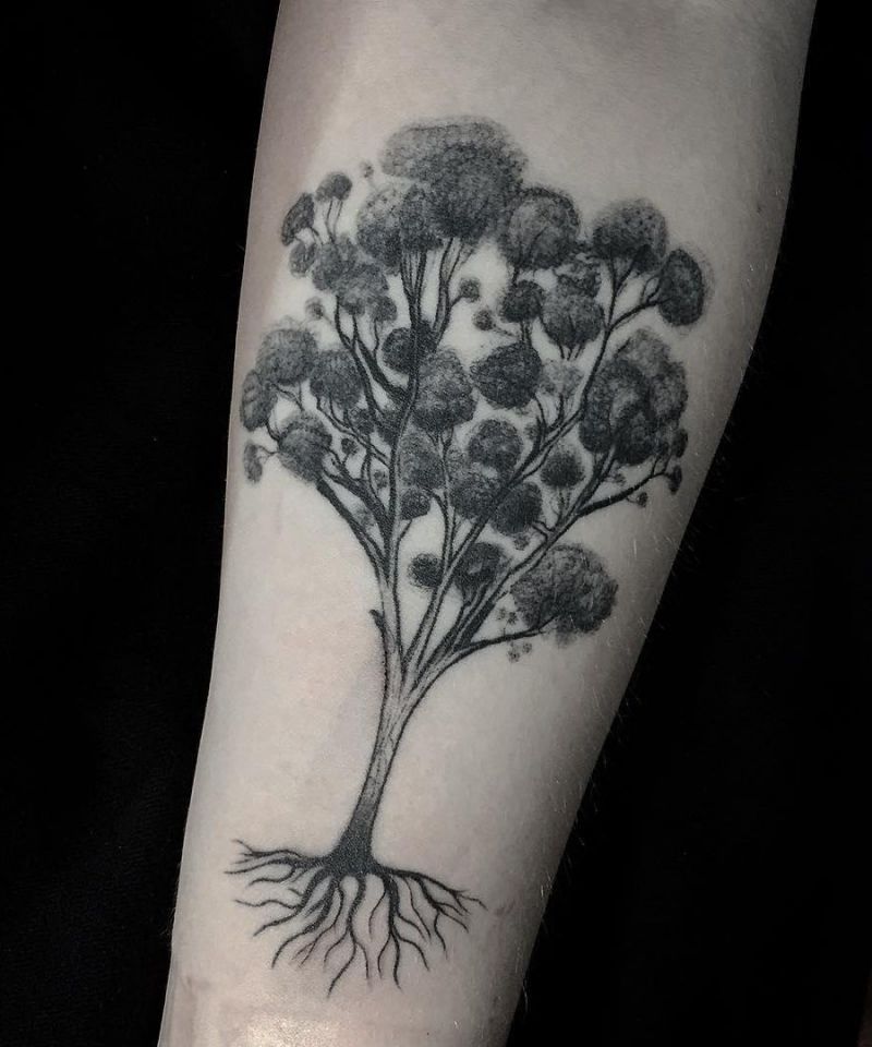 30 Pretty Gum Tree Tattoos You Will Love