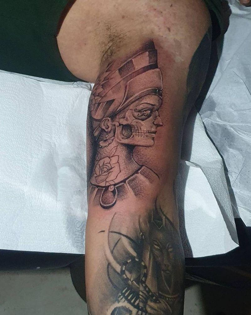 30 Pretty Nefertiti Tattoos You Will Love