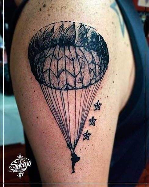 30 Unique Parachute Tattoos to Inspire You