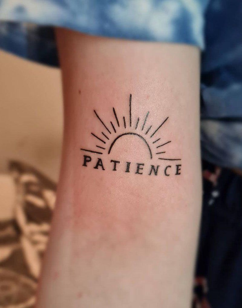 30 Pretty Patience Tattoos for Your Inspiration