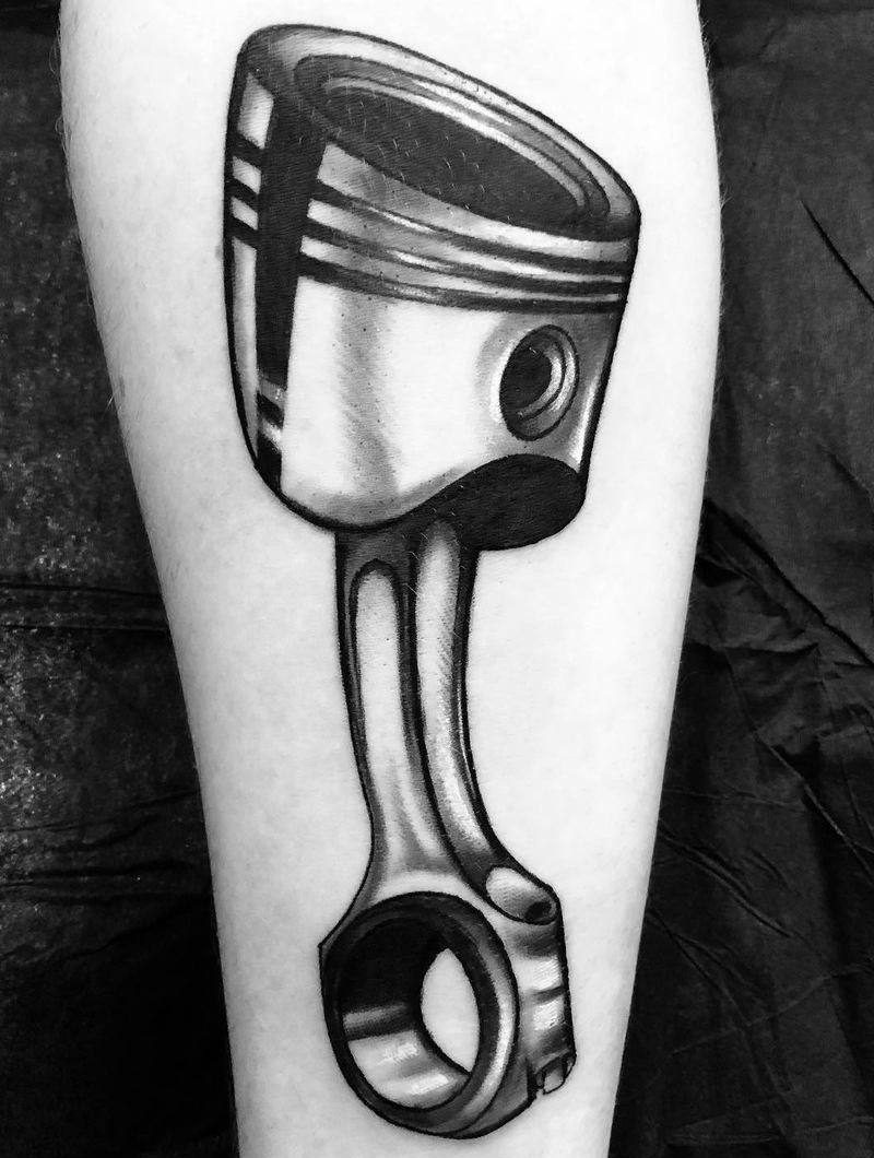 30 Pretty Piston Tattoos You Must Try