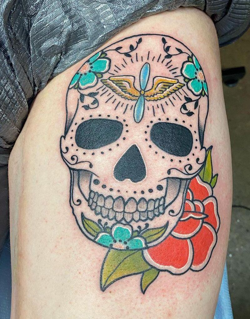 30 Pretty Sugar Skull Tattoos You Will Love