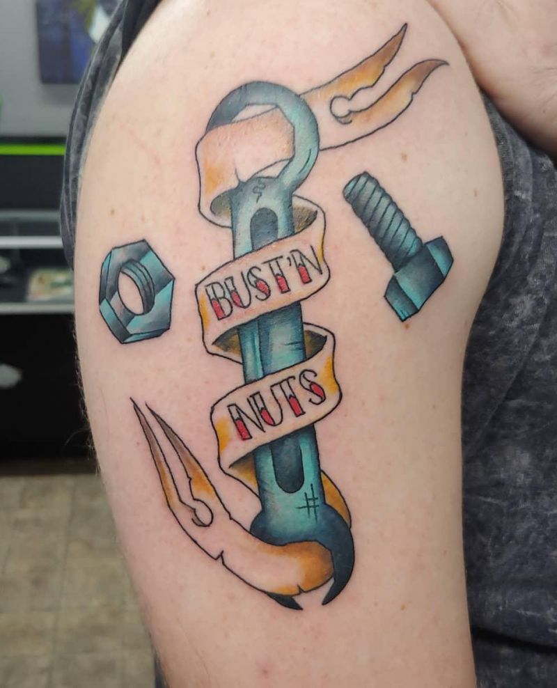 30 Pretty Wrench Tattoos You Must Love