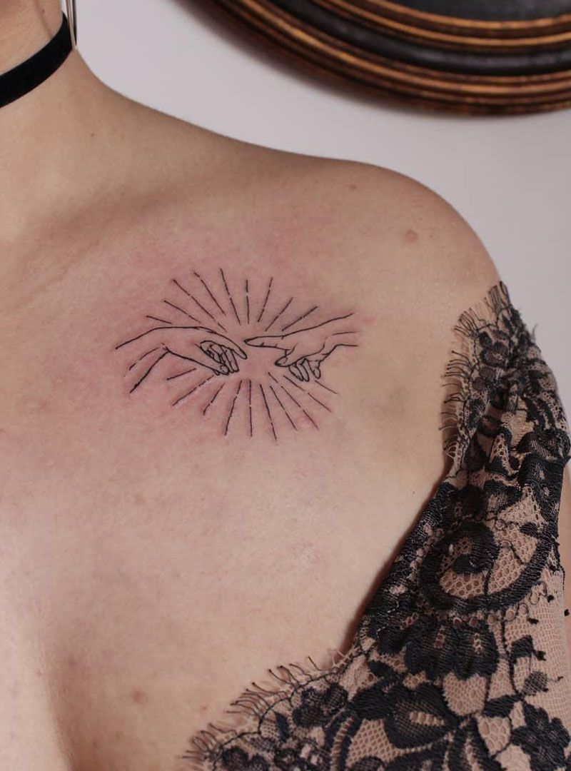 30 Pretty Creation of Adam Tattoos You Must Love