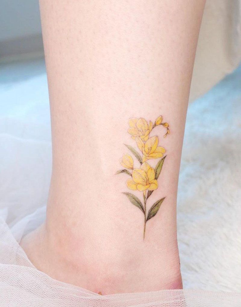 30 Pretty Freesia Tattoos You Must Love