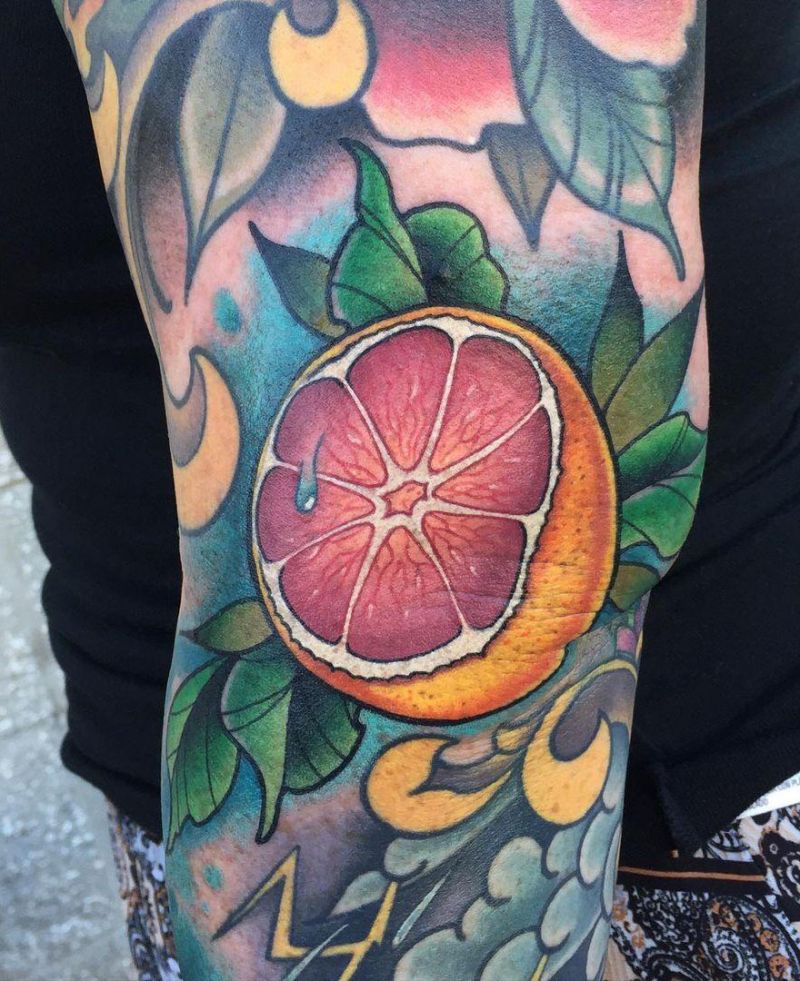 30 Pretty Grapefruit Tattoos for Your Inspiration