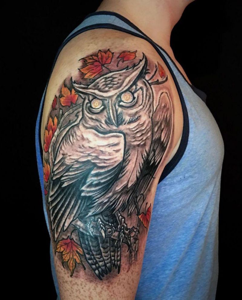 30 Gorgeous Great Horned Owl Tattoos You Must Try