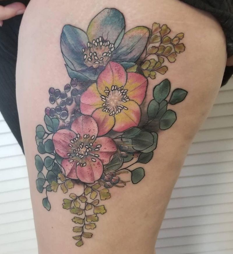 30 Pretty Hellebore Tattoos You Will Love