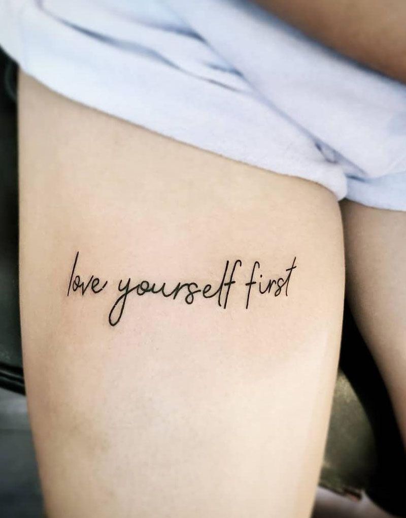 30 Pretty Love Yourself Tattoos You Must Try