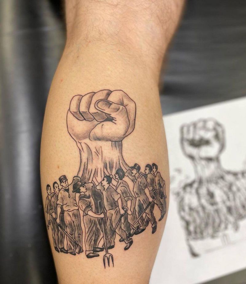 30 Pretty Raised Fist Tattoos to Inspire You