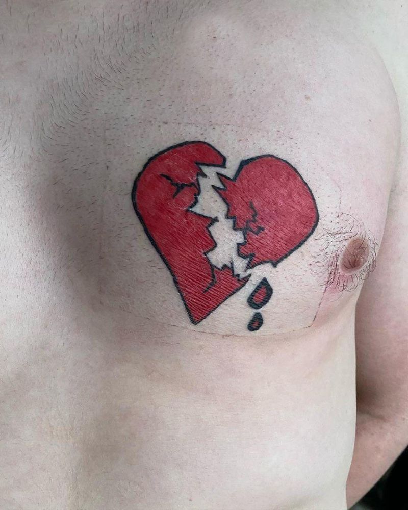 30 Pretty Broken Heart Tattoos You Must Love