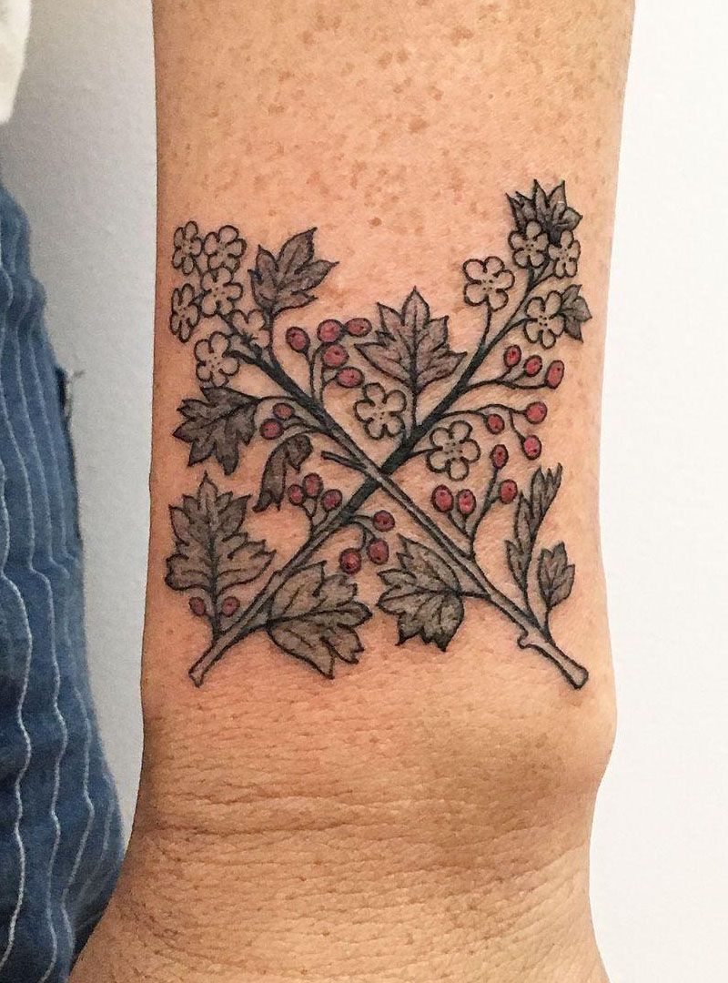 26 Pretty Hawthorn Tattoos You Can Copy