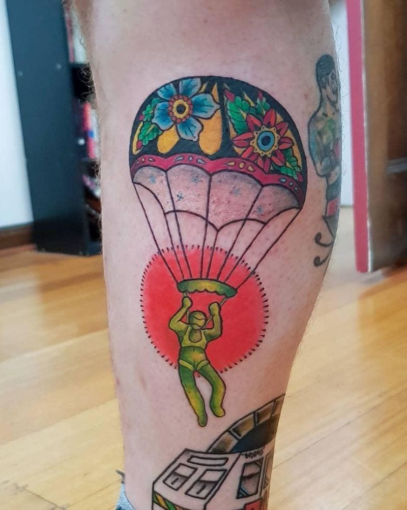 30 Unique Parachute Tattoos to Inspire You