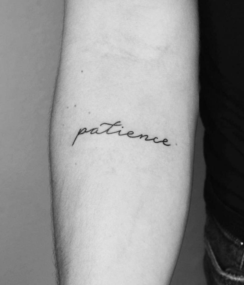 30 Pretty Patience Tattoos for Your Inspiration