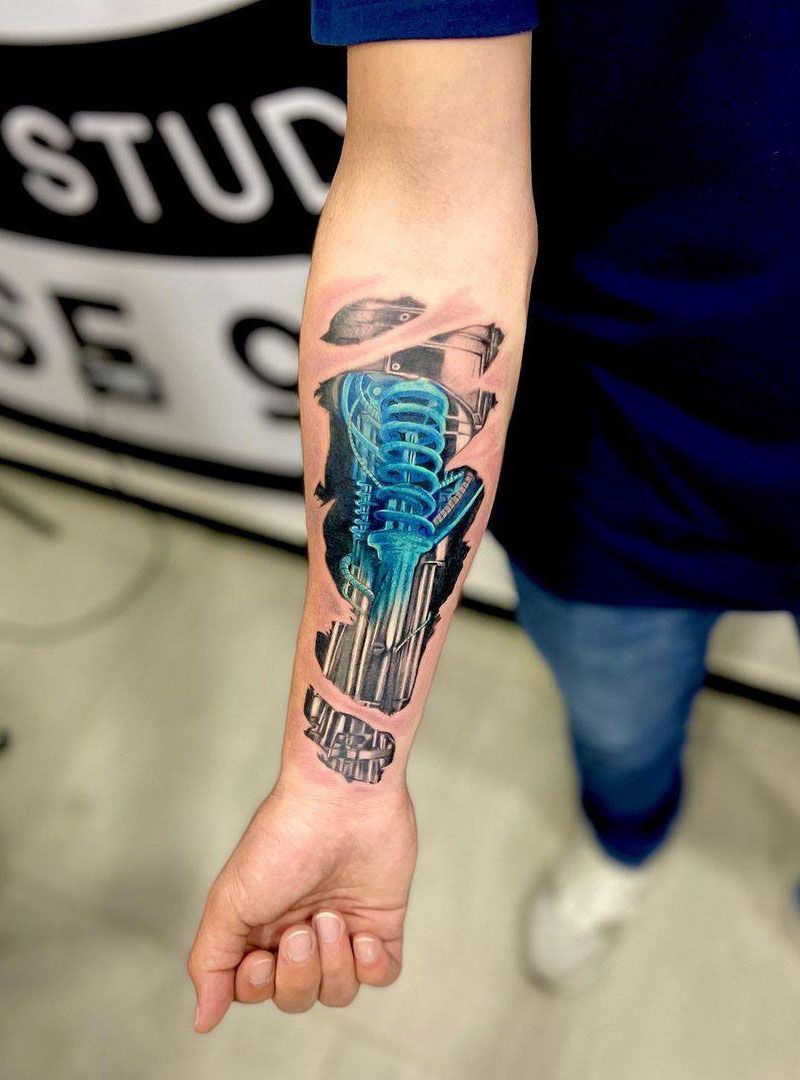 30 Pretty Piston Tattoos You Must Try