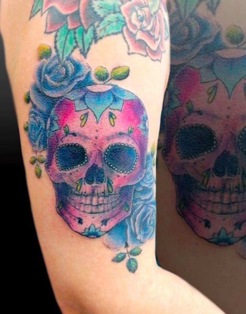 30 Pretty Sugar Skull Tattoos You Will Love