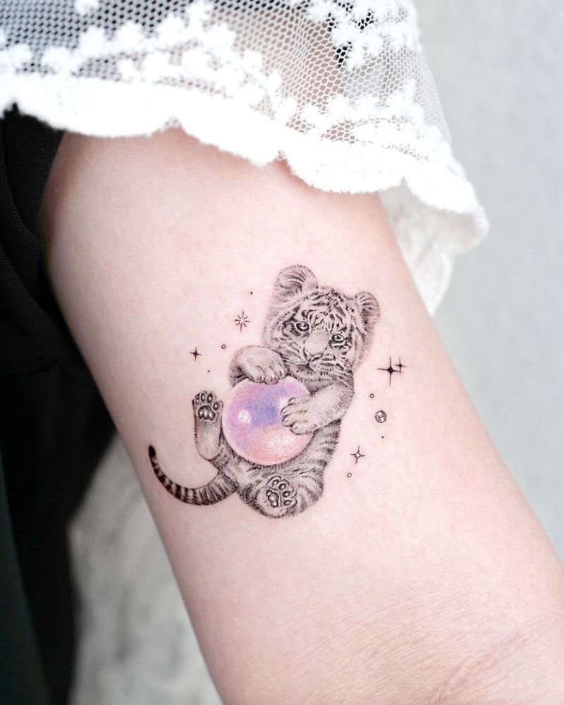 30 Adorable Baby Tiger Tattoos You Must Love