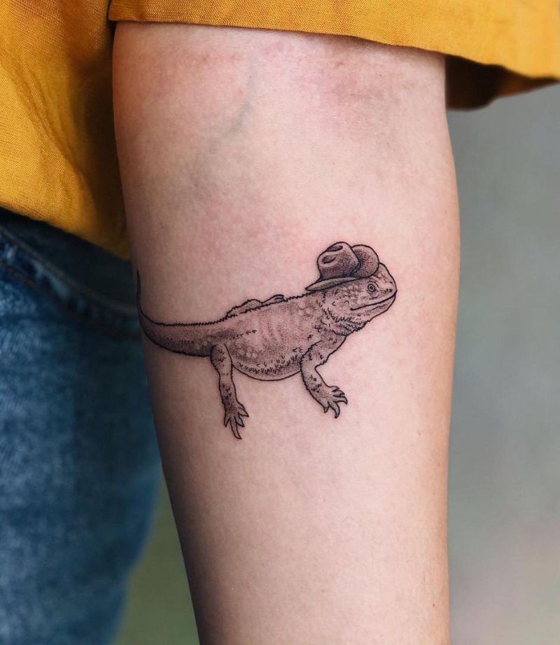 30 Pretty Bearded Dragon Tattoos Make You Charming