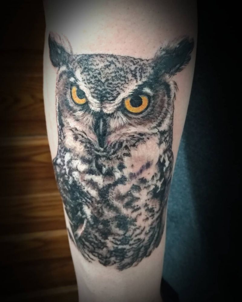 30 Gorgeous Great Horned Owl Tattoos You Must Try