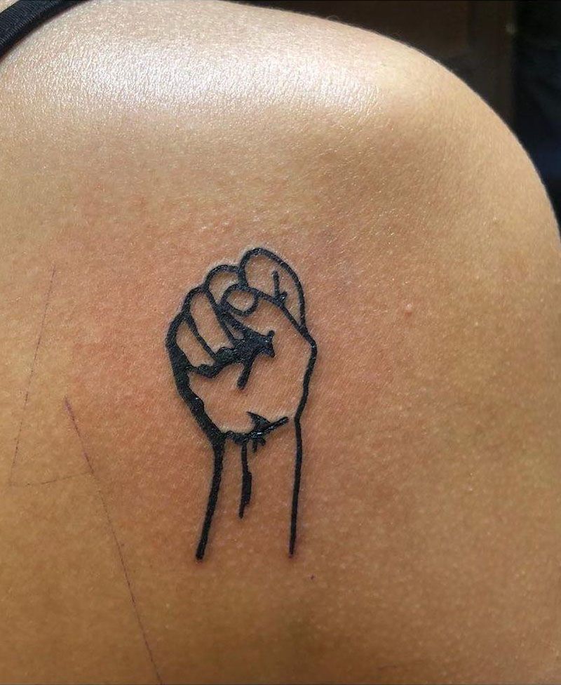 30 Pretty Raised Fist Tattoos to Inspire You