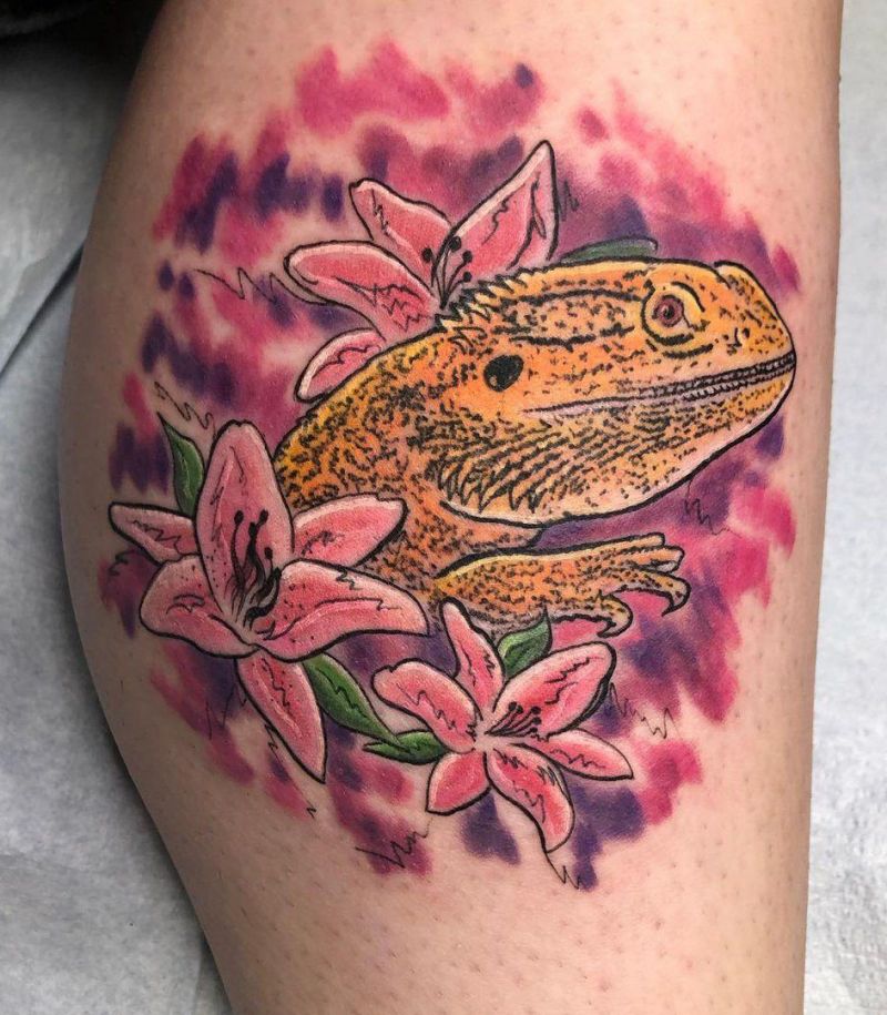 30 Pretty Bearded Dragon Tattoos Make You Charming