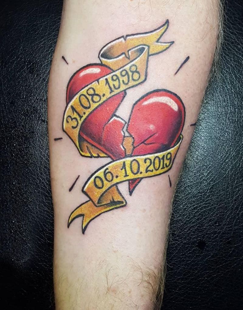 30 Pretty Broken Heart Tattoos You Must Love